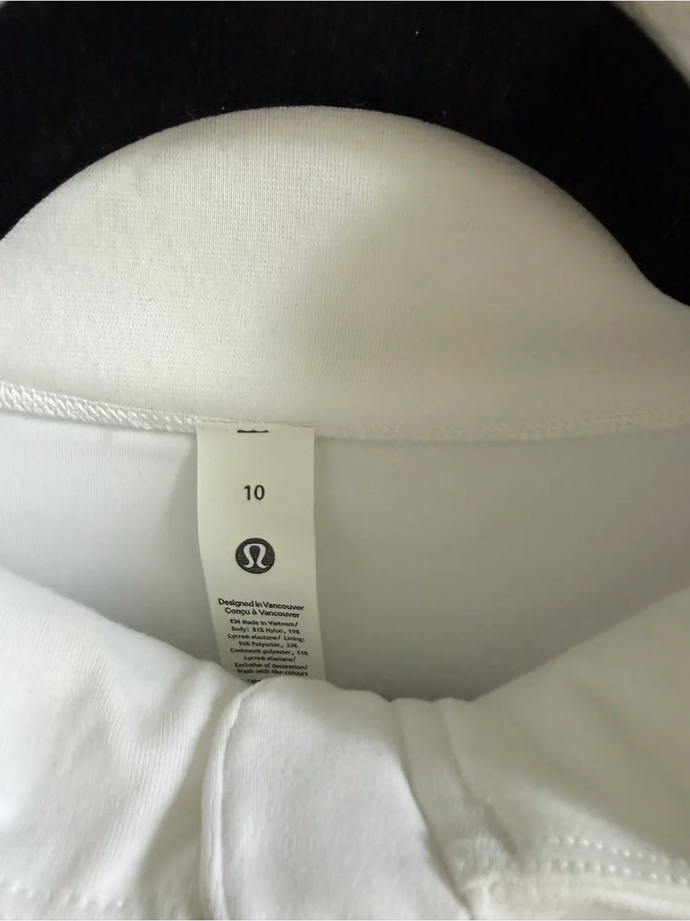 NWT Lululemon Define Women's White Full‑Zip Jacket. Size: 10